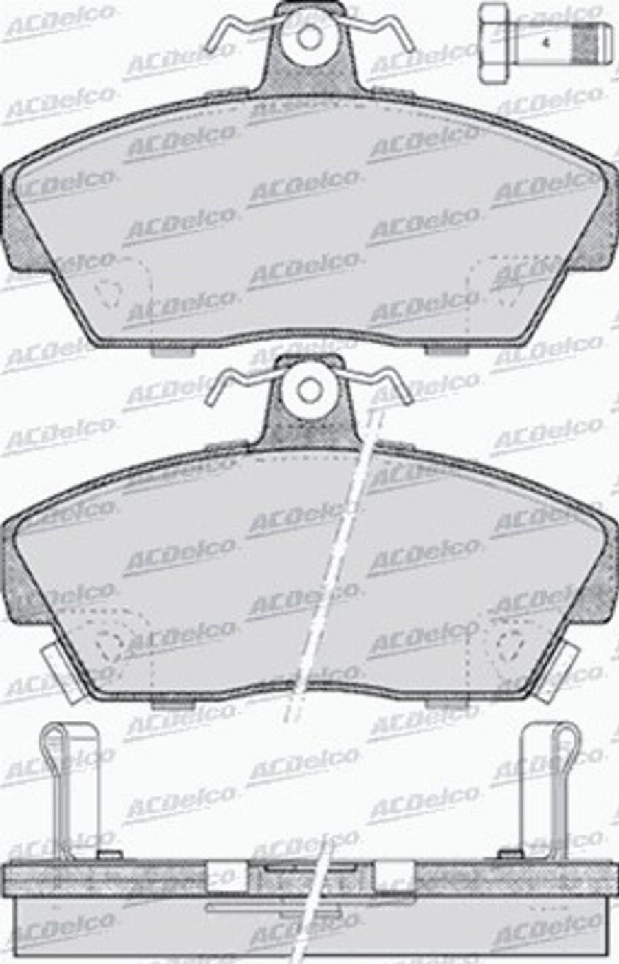 ACDelco AC456781D - Kit pastiglie freno, Freno a disco autozon.pro