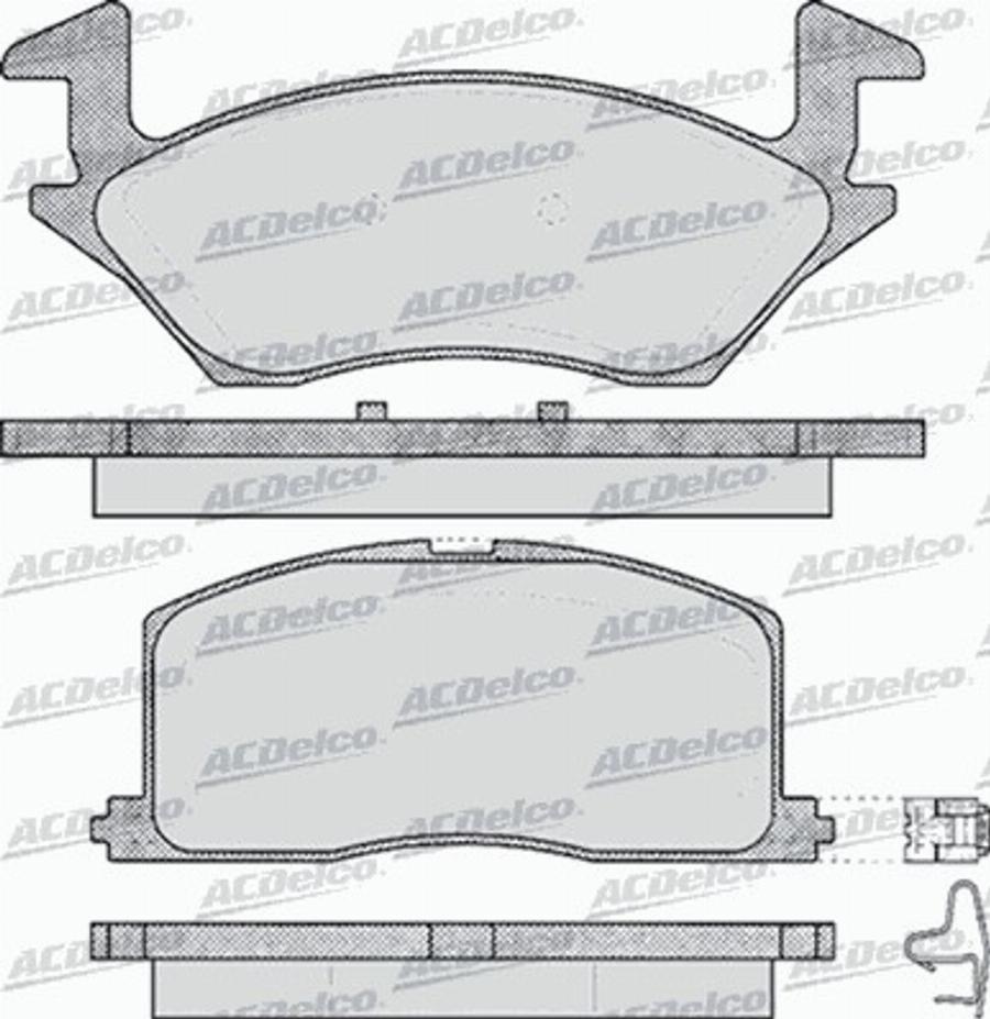 ACDelco AC458881D - Kit pastiglie freno, Freno a disco autozon.pro