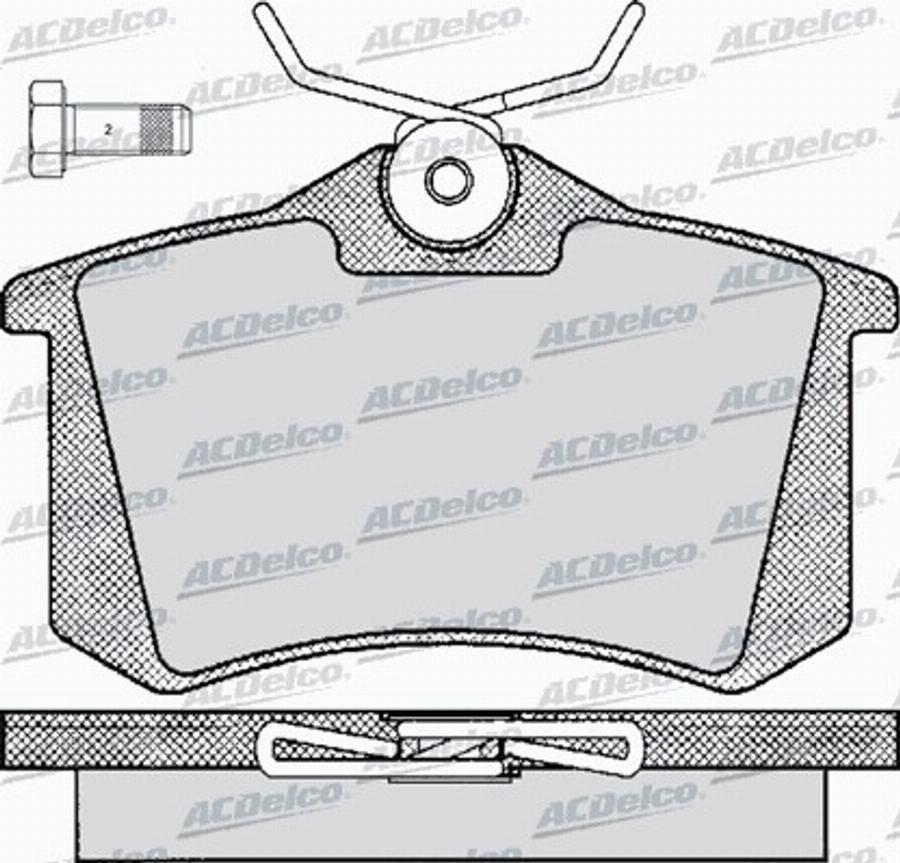 ACDelco AC465381D - Kit pastiglie freno, Freno a disco autozon.pro