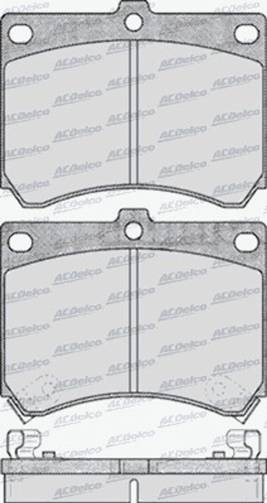 ACDelco AC462281D - Kit pastiglie freno, Freno a disco autozon.pro