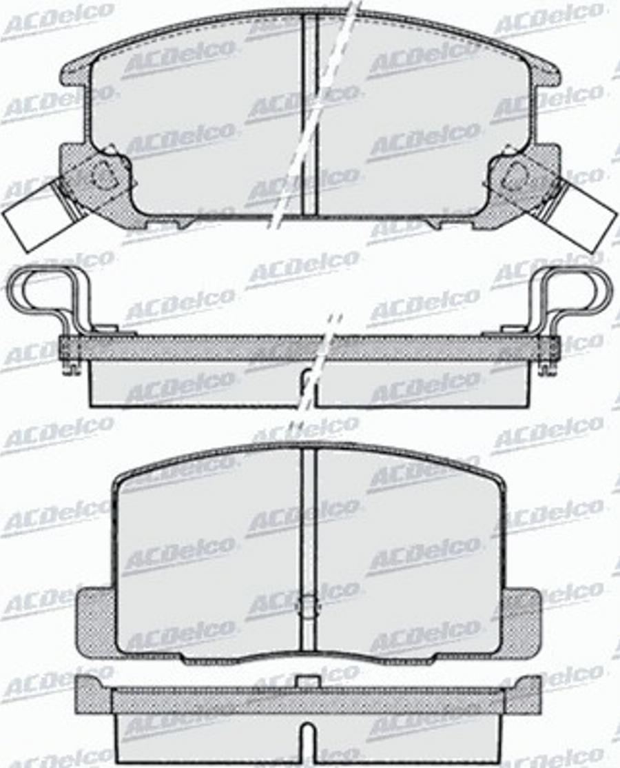 ACDelco AC481381D - Kit pastiglie freno, Freno a disco autozon.pro