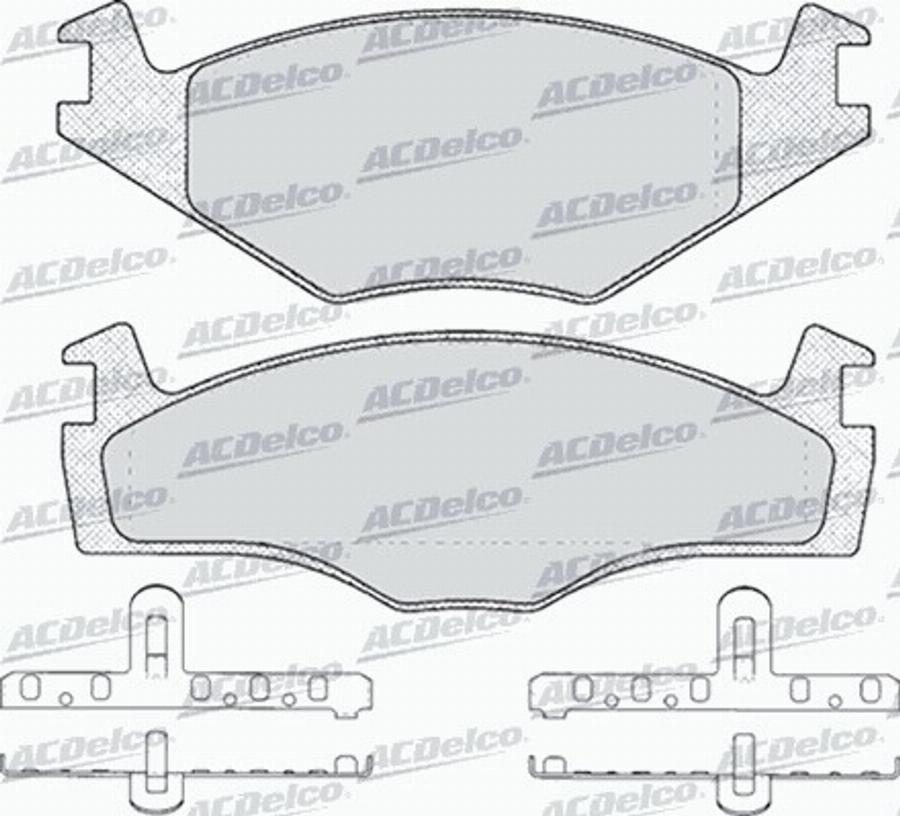 ACDelco AC436481D - Kit pastiglie freno, Freno a disco autozon.pro