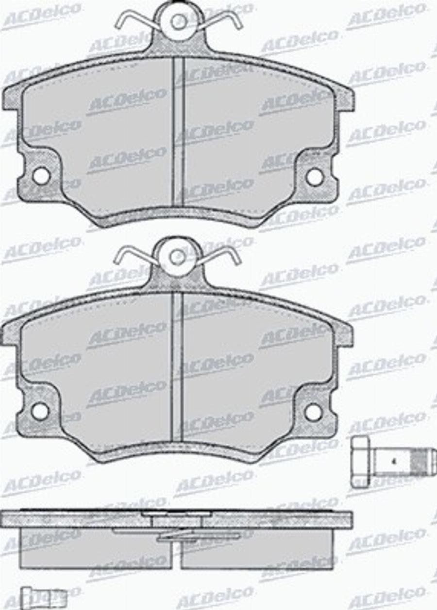 ACDelco AC437381D - Kit pastiglie freno, Freno a disco autozon.pro