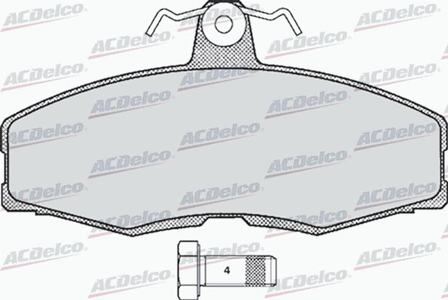 ACDelco AC420481D - Kit pastiglie freno, Freno a disco autozon.pro