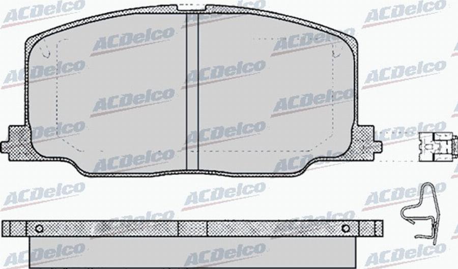 ACDelco AC544581D - Kit pastiglie freno, Freno a disco autozon.pro