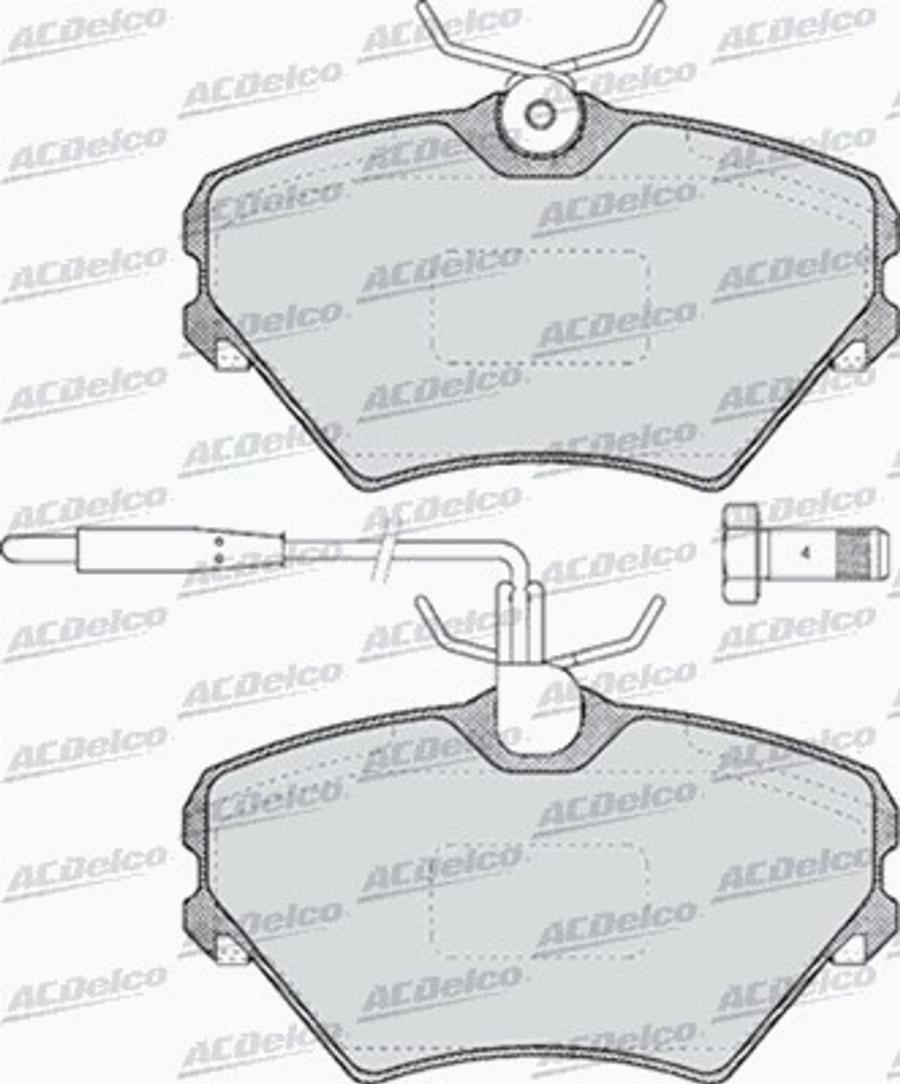 ACDelco AC643681D - Kit pastiglie freno, Freno a disco autozon.pro