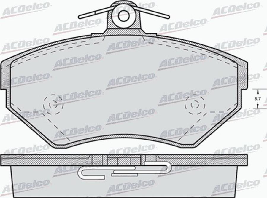 ACDelco AC647681D - Kit pastiglie freno, Freno a disco autozon.pro