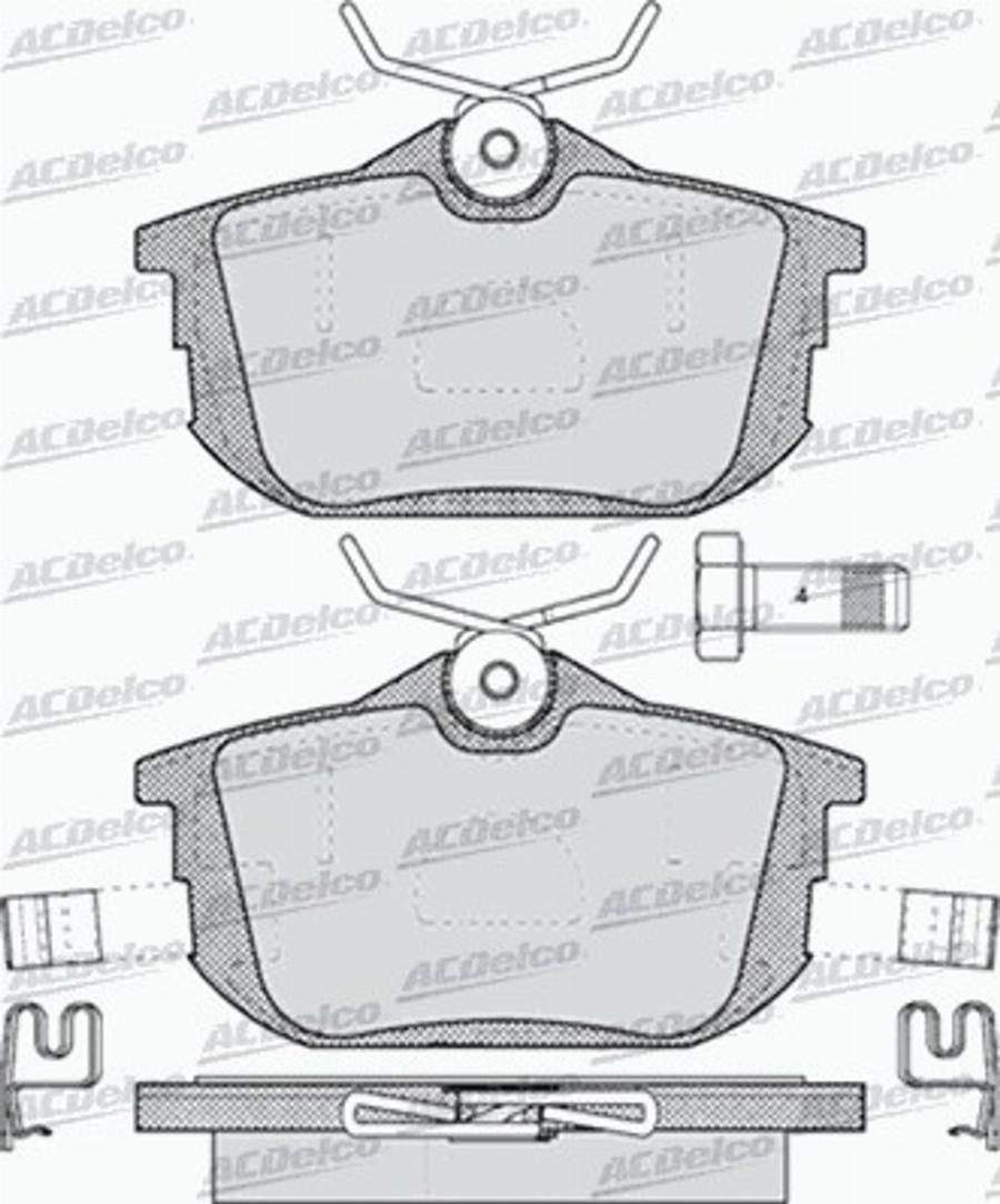 ACDelco AC647381D - Kit pastiglie freno, Freno a disco autozon.pro