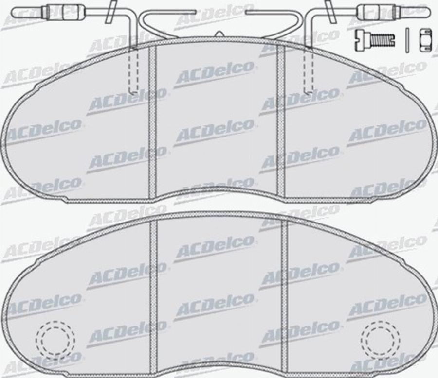 ACDelco AC658781D - Kit pastiglie freno, Freno a disco autozon.pro