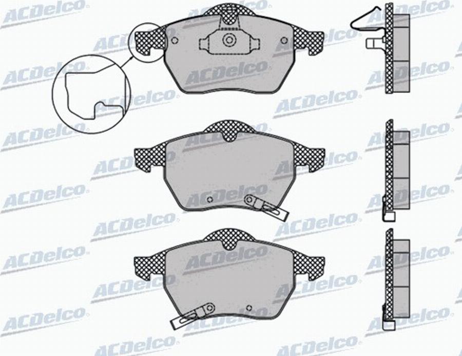 ACDelco AC667181D - Kit pastiglie freno, Freno a disco autozon.pro