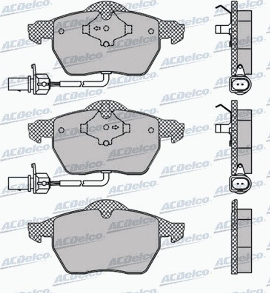 ACDelco AC604881D - Kit pastiglie freno, Freno a disco autozon.pro