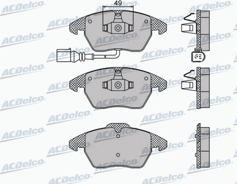 ACDelco AC605081D - Kit pastiglie freno, Freno a disco autozon.pro