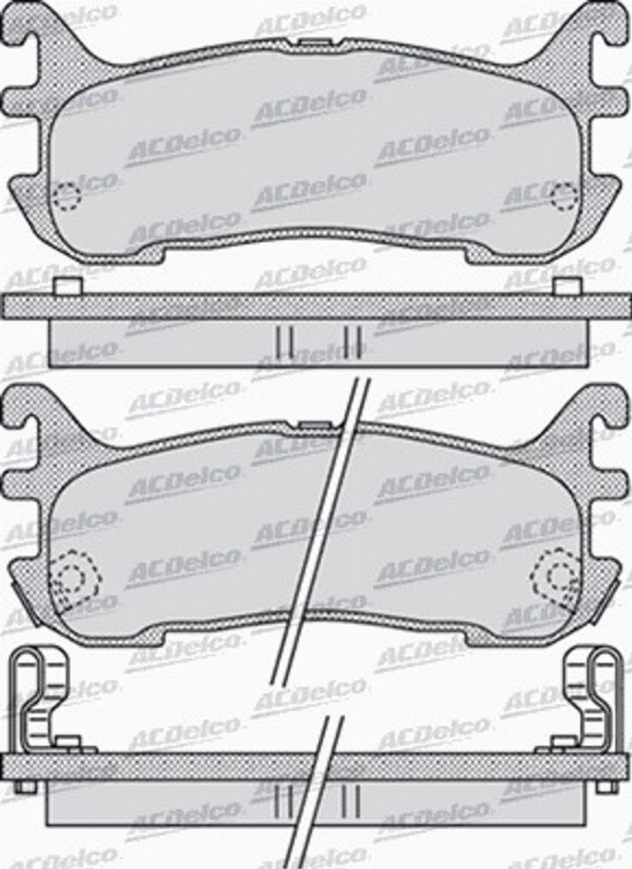 ACDelco AC606381D - Kit pastiglie freno, Freno a disco autozon.pro