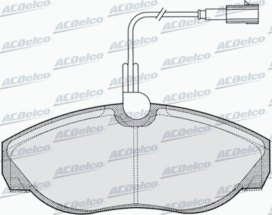 ACDelco AC601581D - Kit pastiglie freno, Freno a disco autozon.pro