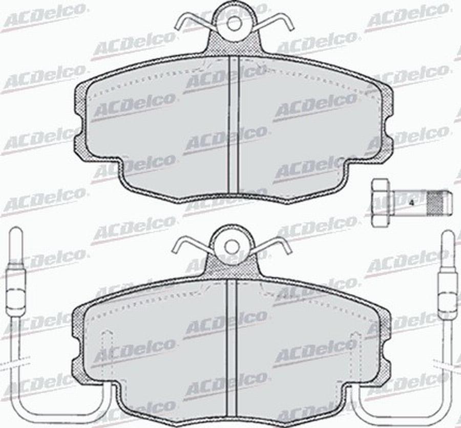 ACDelco AC608381D - Kit pastiglie freno, Freno a disco autozon.pro