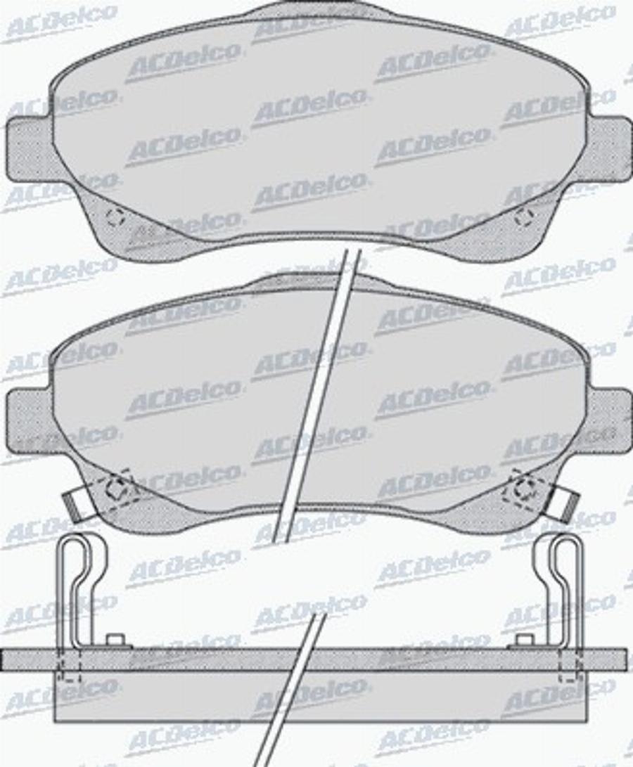 ACDelco AC608281D - Kit pastiglie freno, Freno a disco autozon.pro