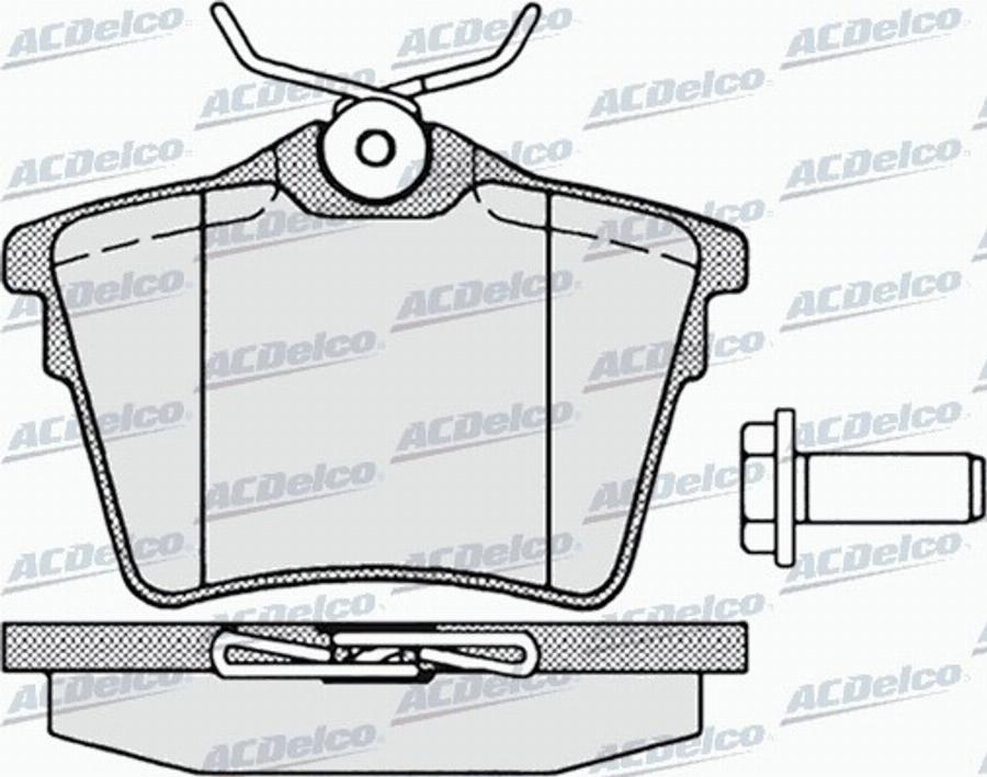 ACDelco AC619981D - Kit pastiglie freno, Freno a disco autozon.pro