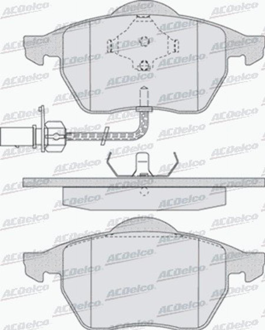 ACDelco AC611881D - Kit pastiglie freno, Freno a disco autozon.pro