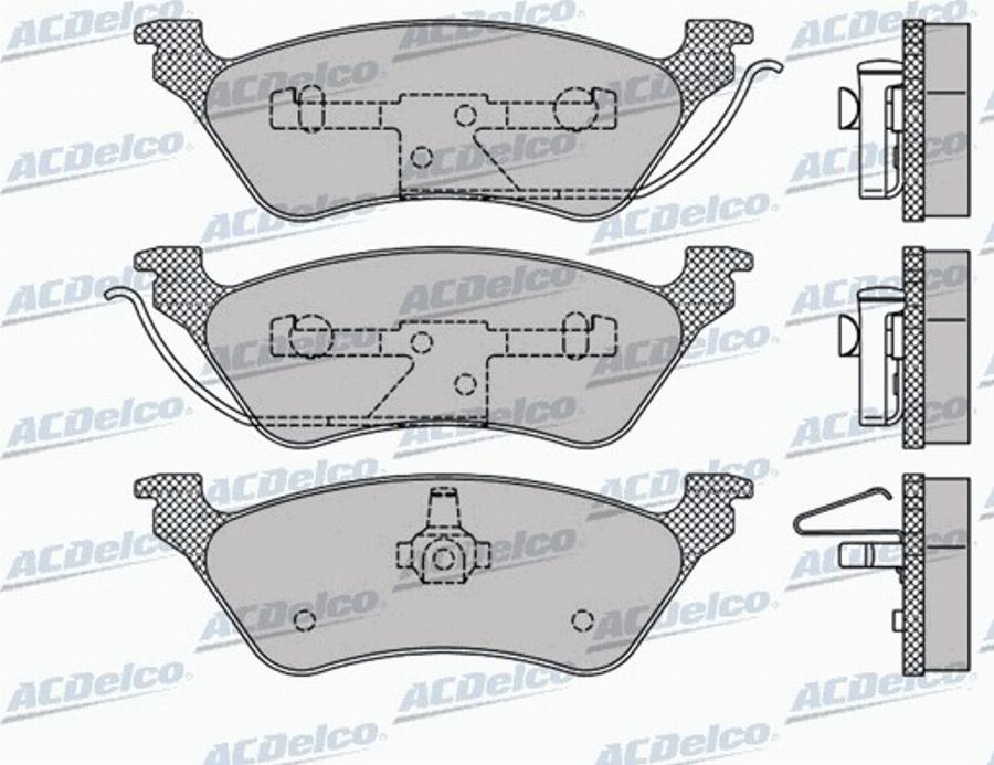 ACDelco AC618683D - Kit pastiglie freno, Freno a disco autozon.pro