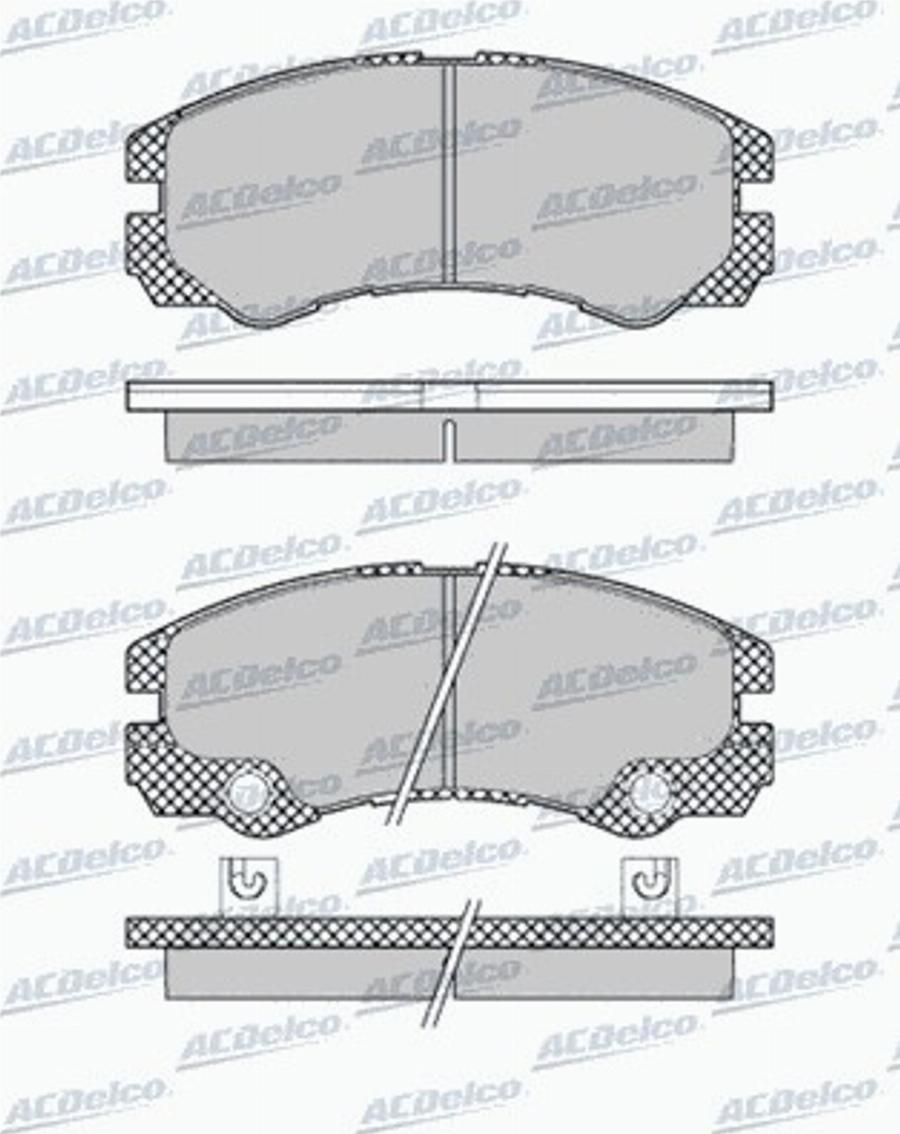 ACDelco AC684381D - Kit pastiglie freno, Freno a disco autozon.pro