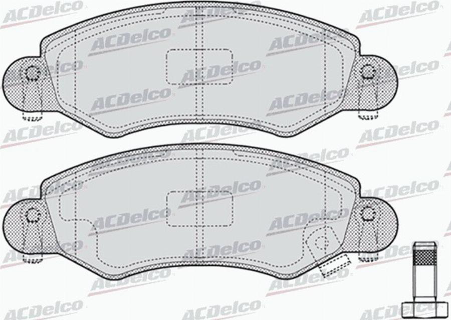 ACDelco AC683181D - Kit pastiglie freno, Freno a disco autozon.pro