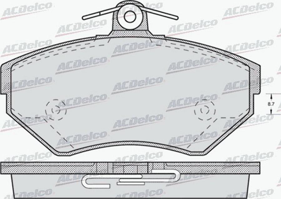 ACDelco AC634281D - Kit pastiglie freno, Freno a disco autozon.pro