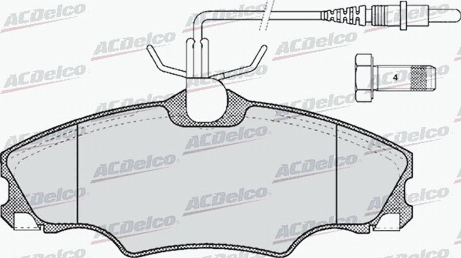 ACDelco AC637381D - Kit pastiglie freno, Freno a disco autozon.pro