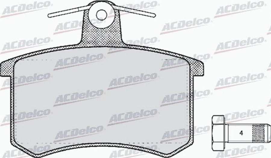 ACDelco AC625481D - Kit pastiglie freno, Freno a disco autozon.pro