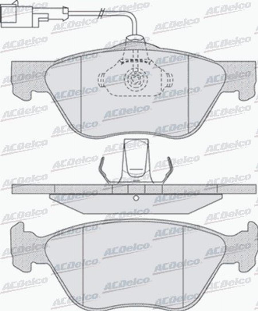 ACDelco AC672881D - Kit pastiglie freno, Freno a disco autozon.pro