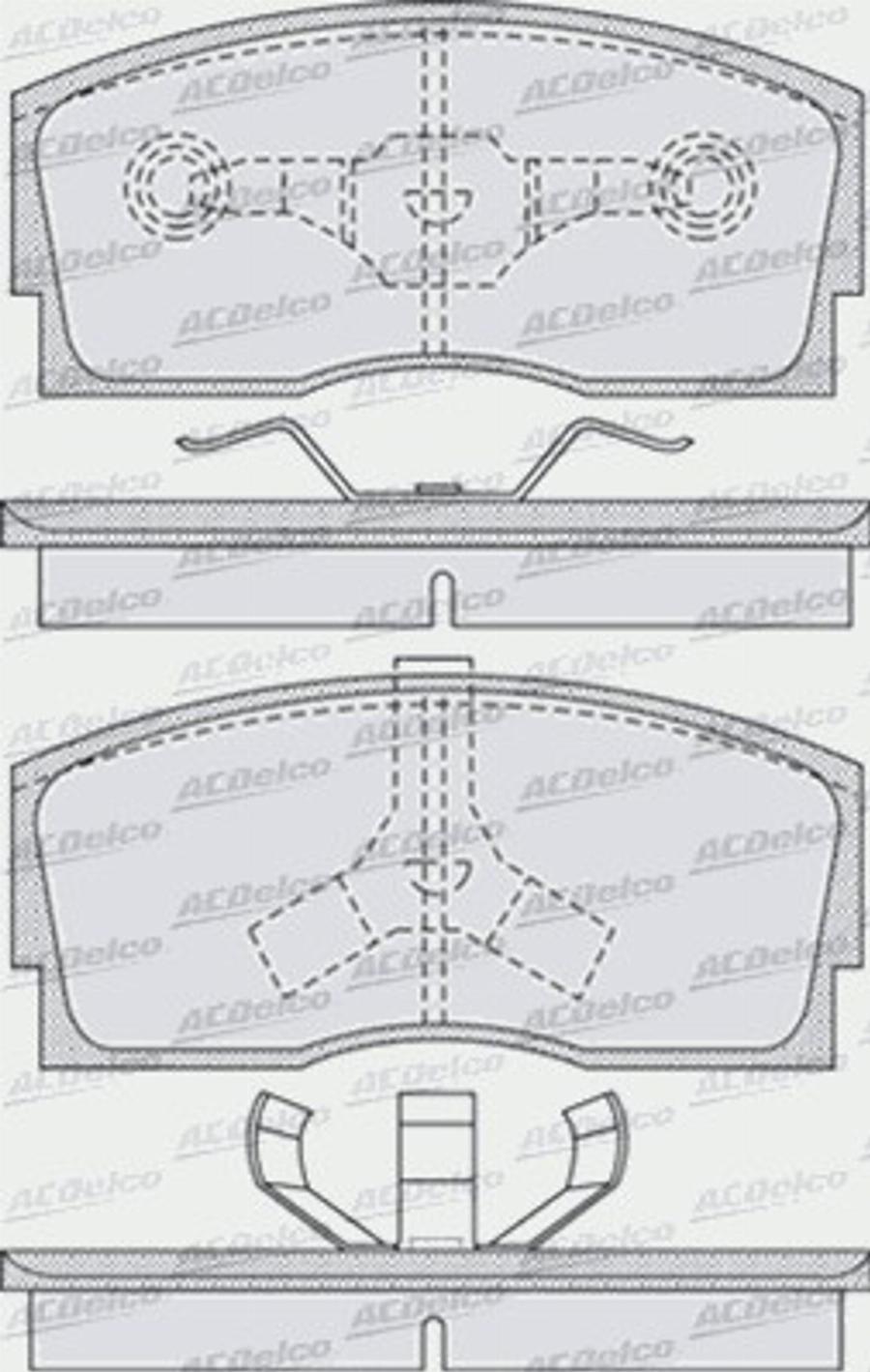 ACDelco AC058926D - Kit pastiglie freno, Freno a disco autozon.pro