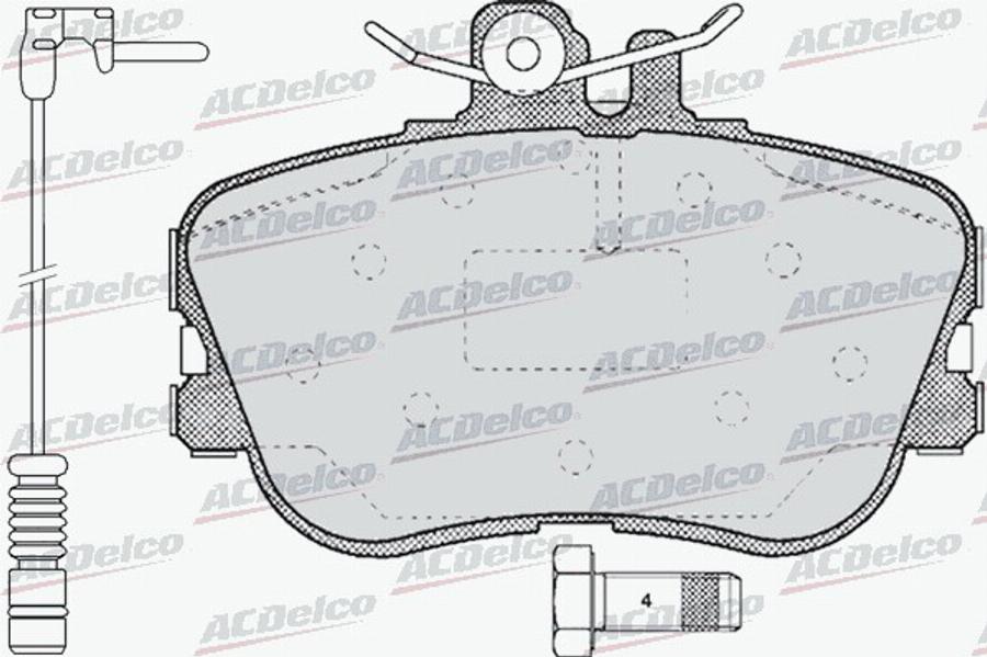 ACDelco AC058492AD - Kit pastiglie freno, Freno a disco autozon.pro