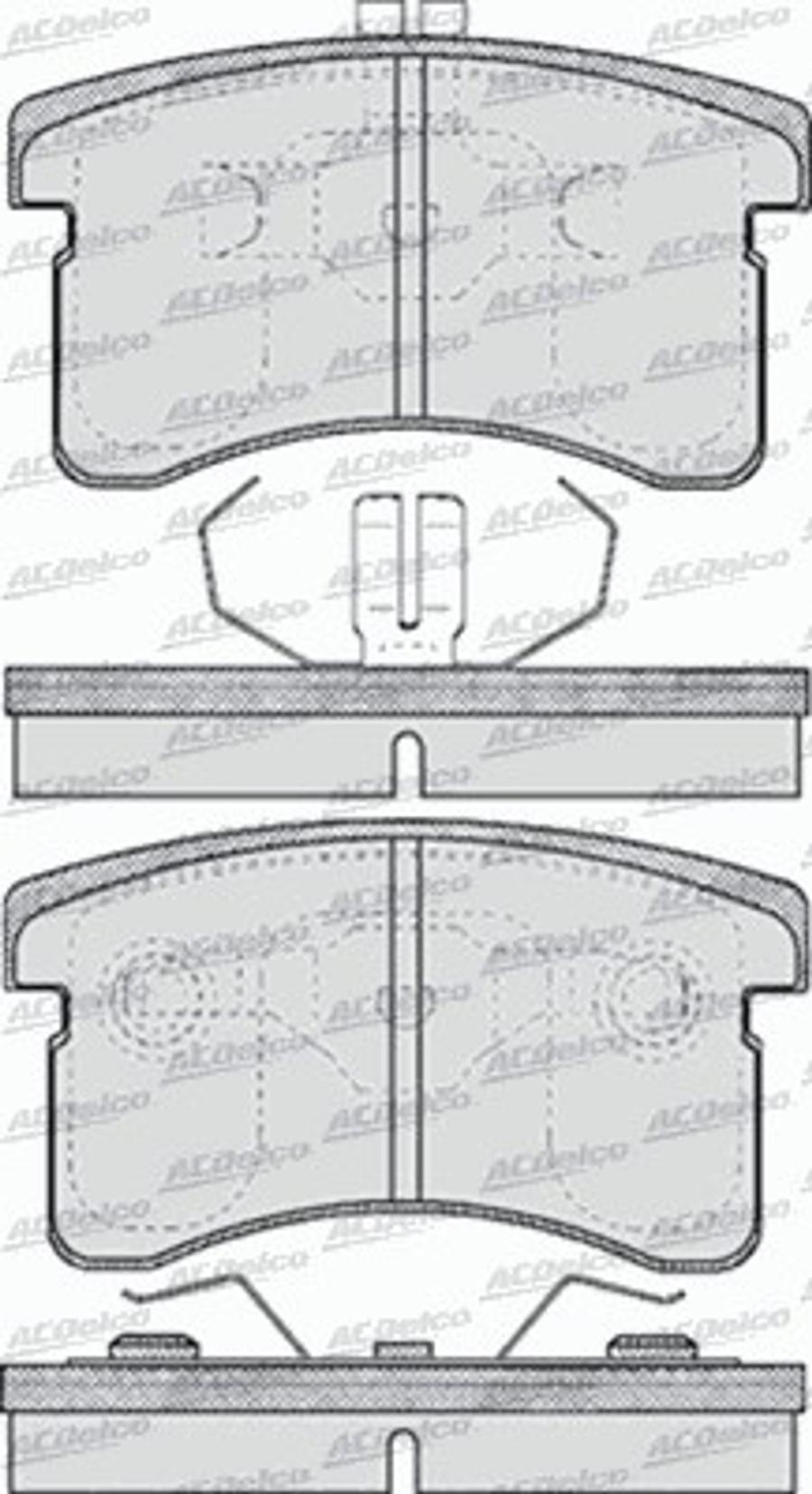 ACDelco AC058458D - Kit pastiglie freno, Freno a disco autozon.pro