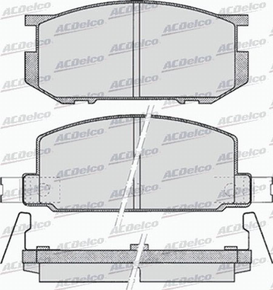 ACDelco AC058467D - Kit pastiglie freno, Freno a disco autozon.pro