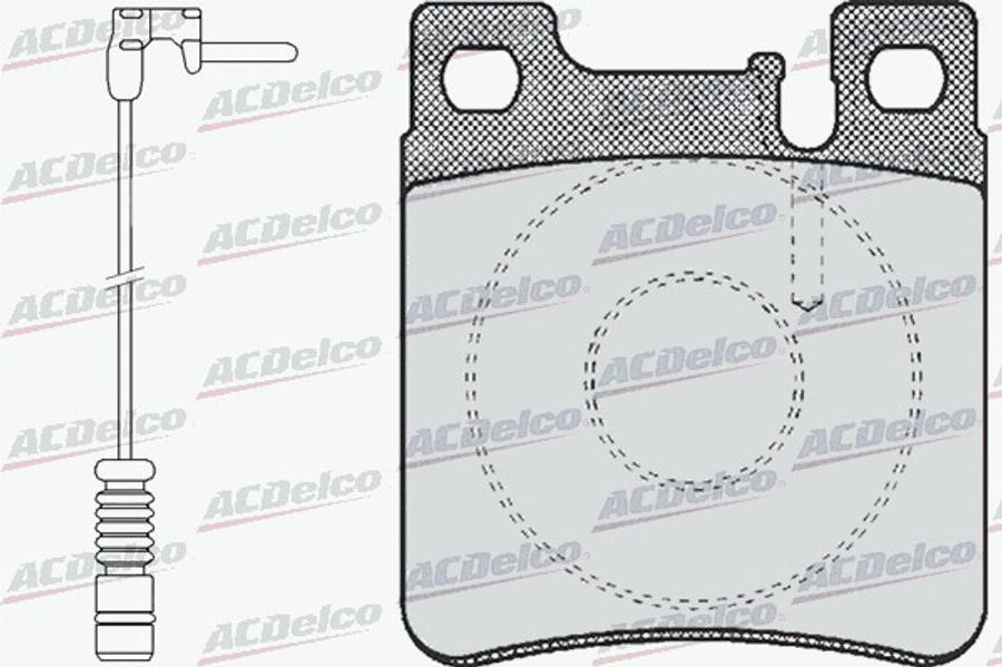 ACDelco AC058477AD - Kit pastiglie freno, Freno a disco autozon.pro