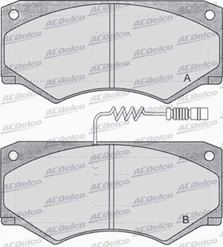 ACDelco AC058660D - Kit pastiglie freno, Freno a disco autozon.pro