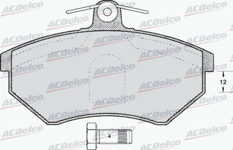 ACDelco AC058600D - Kit pastiglie freno, Freno a disco autozon.pro