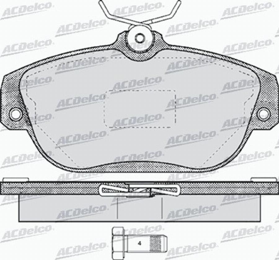 ACDelco AC058601D - Kit pastiglie freno, Freno a disco autozon.pro