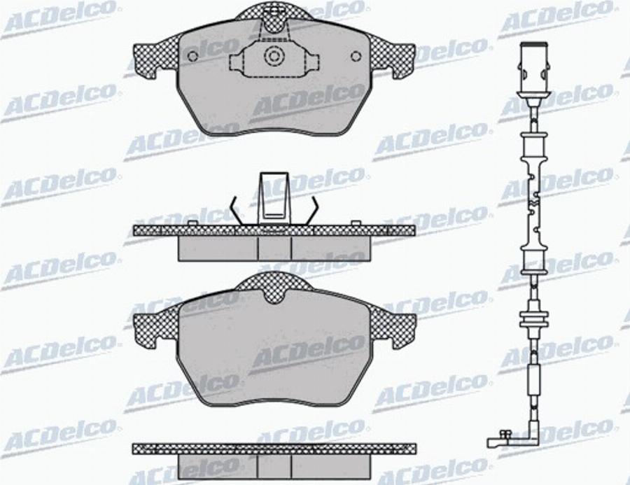 ACDelco AC058635AD - Kit pastiglie freno, Freno a disco autozon.pro