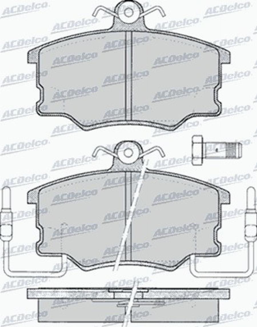 ACDelco AC058098D - Kit pastiglie freno, Freno a disco autozon.pro