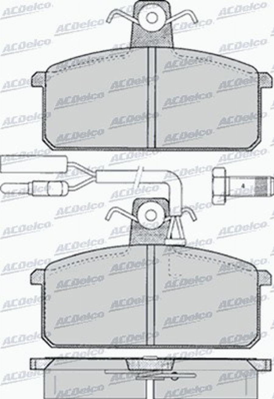 ACDelco AC058097D - Kit pastiglie freno, Freno a disco autozon.pro