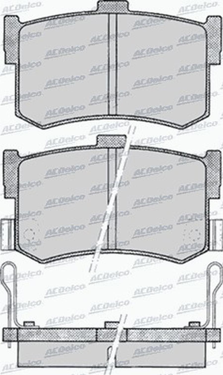 ACDelco AC058079D - Kit pastiglie freno, Freno a disco autozon.pro