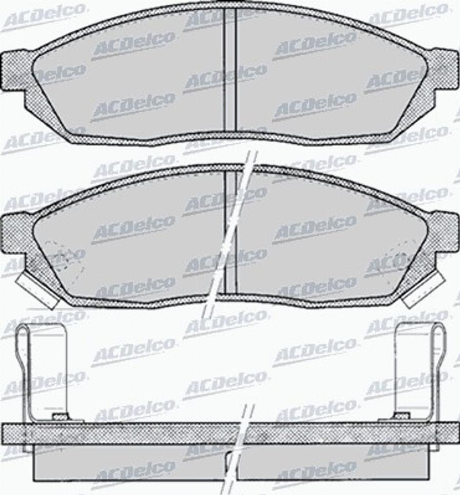 ACDelco AC058075D - Kit pastiglie freno, Freno a disco autozon.pro