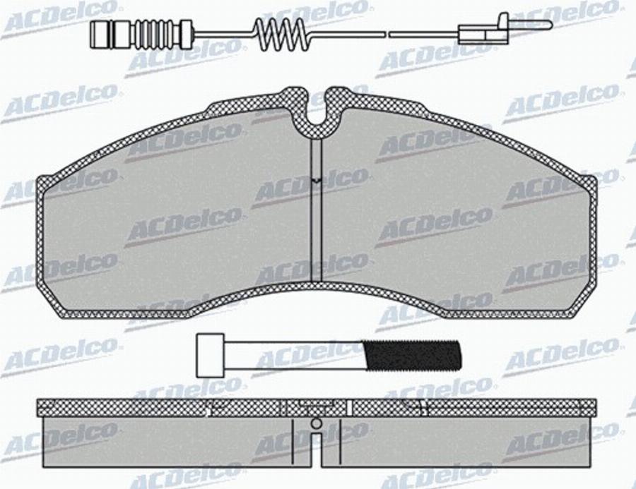 ACDelco AC0581462D - Kit pastiglie freno, Freno a disco autozon.pro