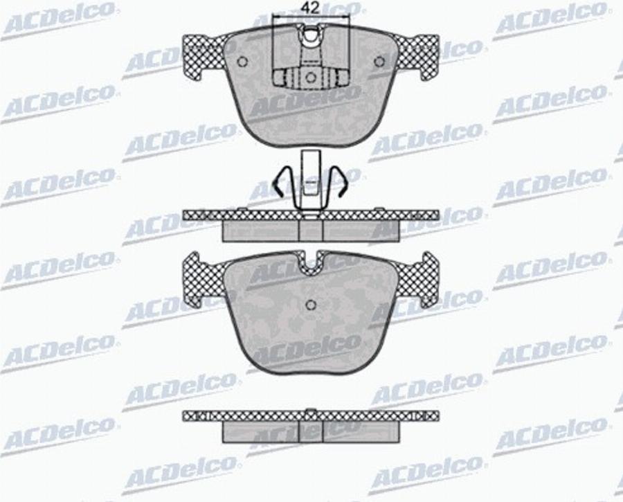 ACDelco AC0581473D - Kit pastiglie freno, Freno a disco autozon.pro