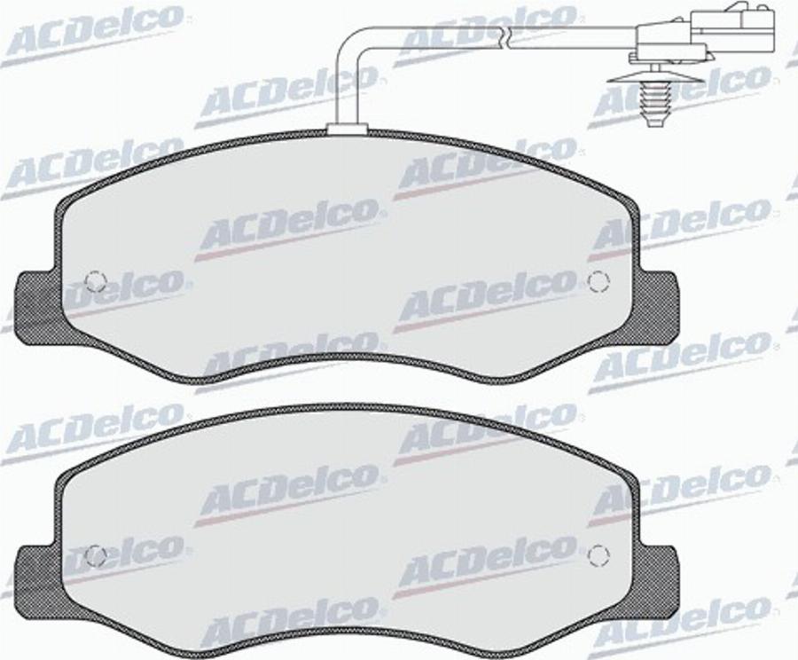 ACDelco AC0581570D - Kit pastiglie freno, Freno a disco autozon.pro