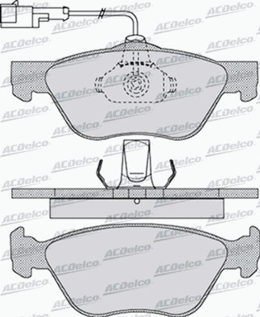 ACDelco AC0581098D - Kit pastiglie freno, Freno a disco autozon.pro