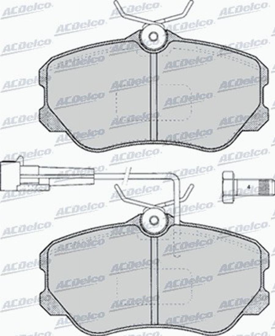 ACDelco AC058104D - Kit pastiglie freno, Freno a disco autozon.pro