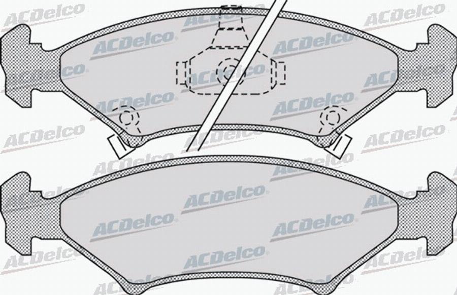 ACDelco AC0581067D - Kit pastiglie freno, Freno a disco autozon.pro