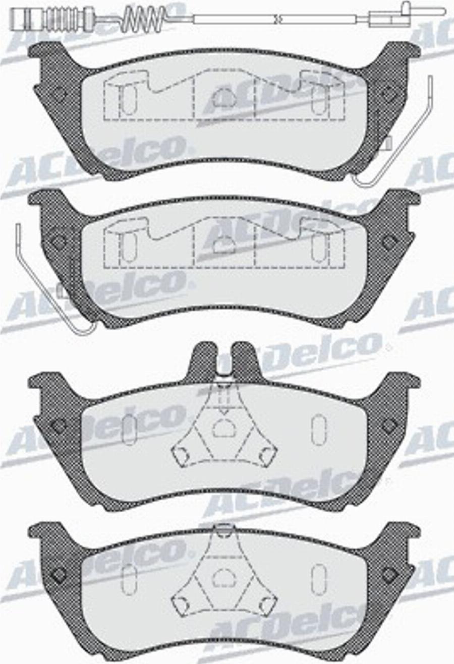 ACDelco AC0581000AD - Kit pastiglie freno, Freno a disco autozon.pro