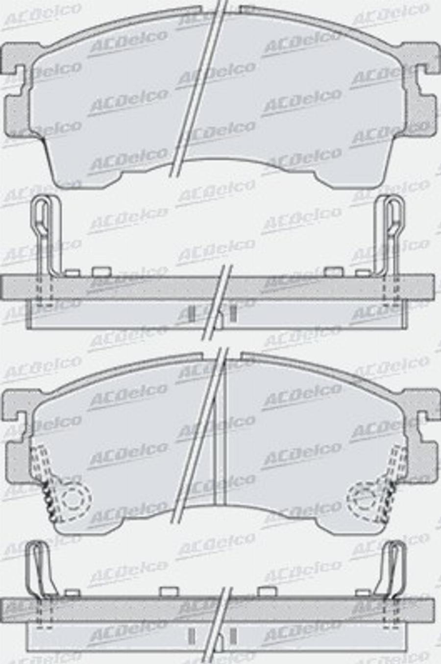 ACDelco AC0581017D - Kit pastiglie freno, Freno a disco autozon.pro